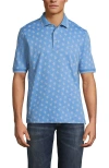 Lands' End Short Sleeve Cotton Supima Polo Shirt In Blue