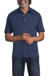 Lands' End Short Sleeve Cotton Supima Polo Shirt In Blue