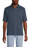 Lands' End Short Sleeve Cotton Supima Polo Shirt In Blue