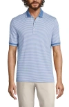 Lands' End Short Sleeve Cotton Supima Polo Shirt In Blue