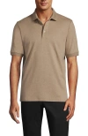 Lands' End Short Sleeve Cotton Supima Polo Shirt In Brown