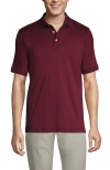 Lands' End Short Sleeve Cotton Supima Polo Shirt In Burgundy