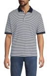 Lands' End Short Sleeve Cotton Supima Polo Shirt In Gray