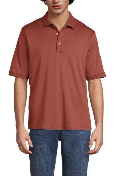 Lands' End Short Sleeve Cotton Supima Polo Shirt In Multi