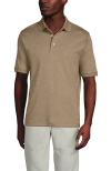 Lands' End Short Sleeve Cotton Supima Polo Shirt In Brown