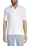 Lands' End Short Sleeve Cotton Supima Polo Shirt In White