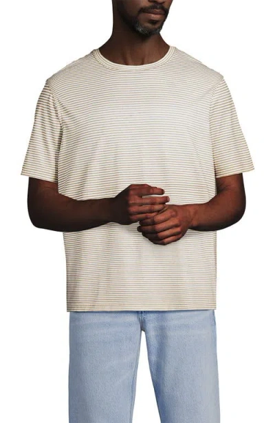 Lands' End Short Sleeve Cotton Supima Tee In Neutral