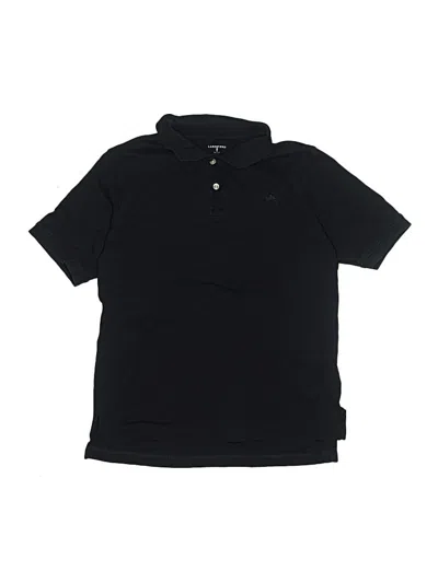 Pre-owned Lands' End Kids'  Short Sleeve Polo Shirt In Black