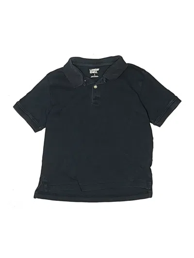 Pre-owned Lands' End Kids'  Short Sleeve Polo Shirt In Black