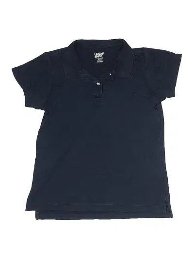Pre-owned Lands' End Kids'  Short Sleeve Polo Shirt In Blue