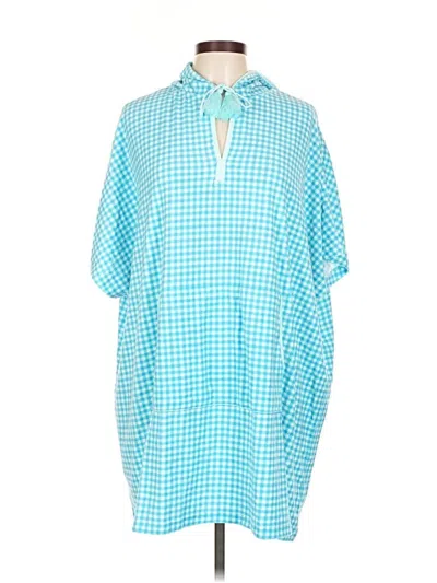 Pre-owned Lands' End Short Sleeve Polo Shirt In Blue