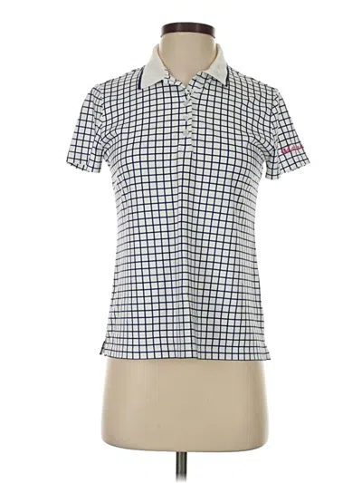 Pre-owned Lands' End Short Sleeve Polo Shirt In Blue