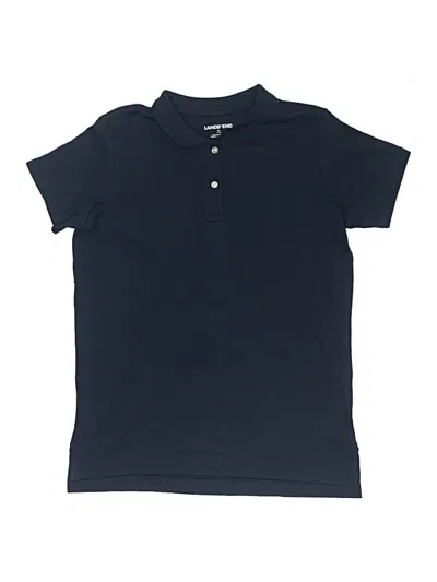Pre-owned Lands' End Kids'  Short Sleeve Polo Shirt In Blue