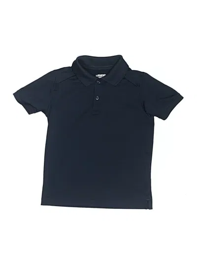 Pre-owned Lands' End Kids'  Short Sleeve Polo Shirt In Blue