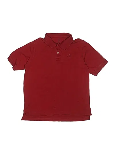 Pre-owned Lands' End Kids'  Short Sleeve Polo Shirt In Burgundy