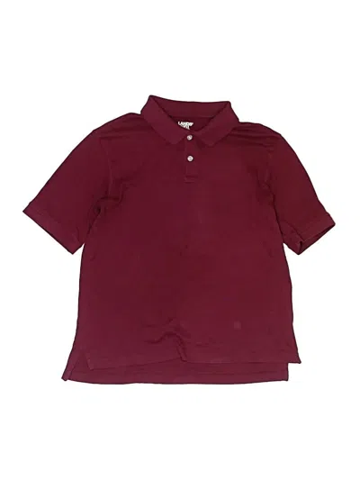 Pre-owned Lands' End Kids'  Short Sleeve Polo Shirt In Burgundy