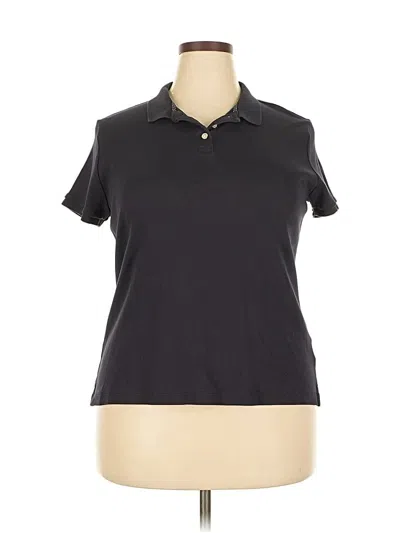 Pre-owned Lands' End Short Sleeve Polo Shirt In Gray