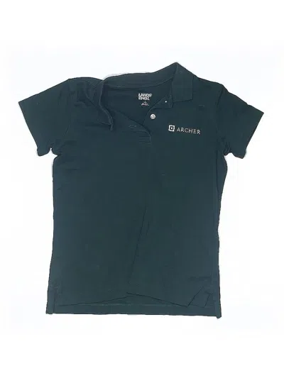 Pre-owned Lands' End Kids'  Short Sleeve Polo Shirt In Green