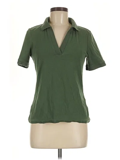 Pre-owned Lands' End Short Sleeve Polo Shirt In Green