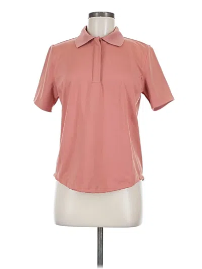 Pre-owned Lands' End Short Sleeve Polo Shirt In Pink