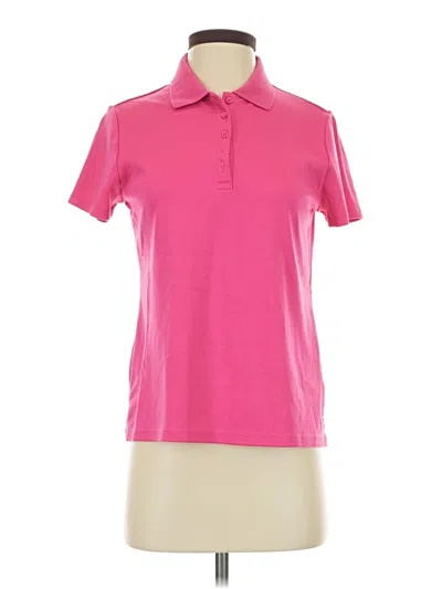 Pre-owned Lands' End Short Sleeve Polo Shirt In Pink