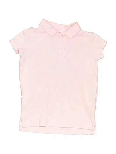 Pre-owned Lands' End Kids'  Short Sleeve Polo Shirt In Pink