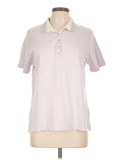 Pre-owned Lands' End Short Sleeve Polo Shirt In Purple