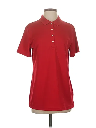 Pre-owned Lands' End Short Sleeve Polo Shirt In Red