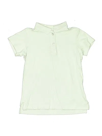 Pre-owned Lands' End Kids'  Short Sleeve Polo Shirt In White