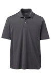 Lands' End Short Sleeve Polyester Polo In Gray
