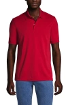 Lands' End Short Sleeve Polyester Polo In Red