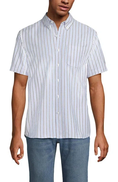 Lands' End Short Sleeve Sail Rigger Shirt In Blue