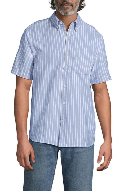 Lands' End Short Sleeve Sail Rigger Shirt In Blue