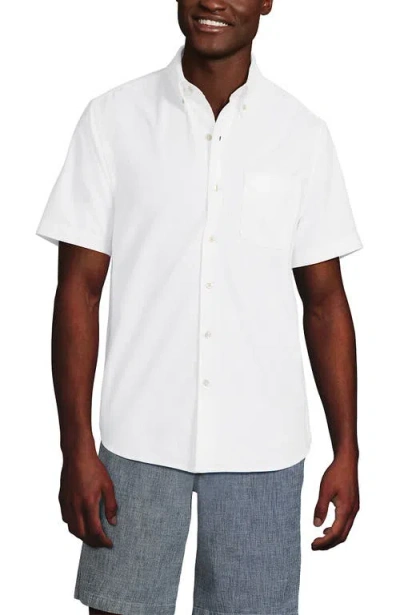 Lands' End Short Sleeve Sail Rigger Shirt In White
