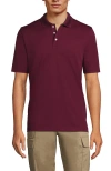 Lands' End Short Sleeve Solid Active Polo Shirt In Burgundy