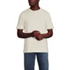 Lands' End Short Sleeve Super-t Henley In Antique Alabaster