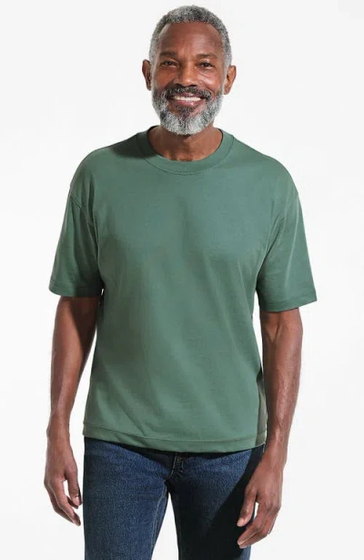 Lands' End Short Sleeve Super-t Crew Relaxed Fit Tee In Animal Print