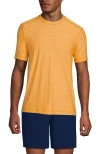 Lands' End Short Sleeve Swim Tee Rash Guard In Sweet Mango Heather