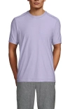 Lands' End Short Sleeve Swim Tee Rash Guard In Wisteria Heather