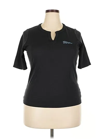 Pre-owned Lands' End Short Sleeve T-shirt In Black