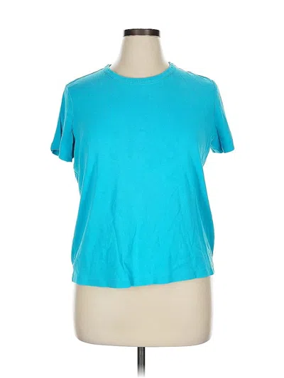 Pre-owned Lands' End Short Sleeve T-shirt In Blue