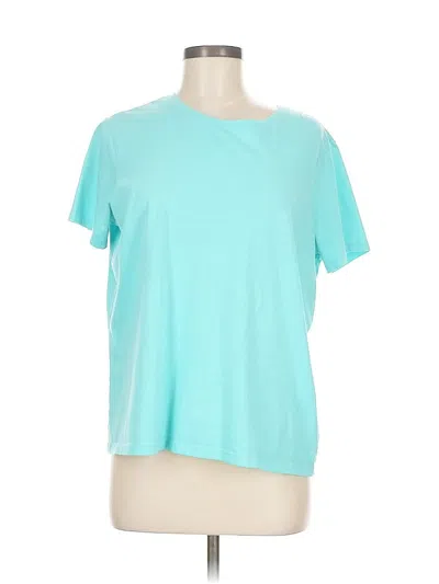 Pre-owned Lands' End Short Sleeve T-shirt In Blue