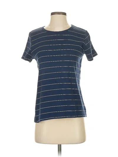 Pre-owned Lands' End Short Sleeve T-shirt In Blue
