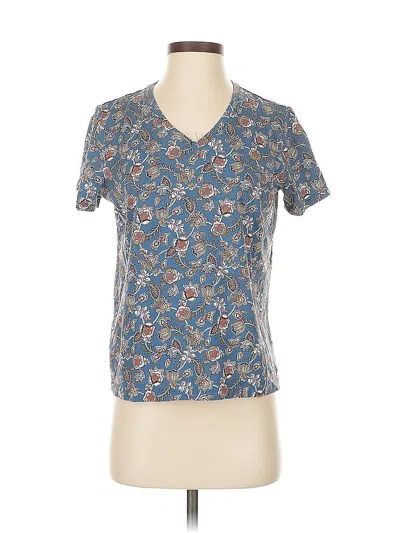 Pre-owned Lands' End Short Sleeve T-shirt In Blue