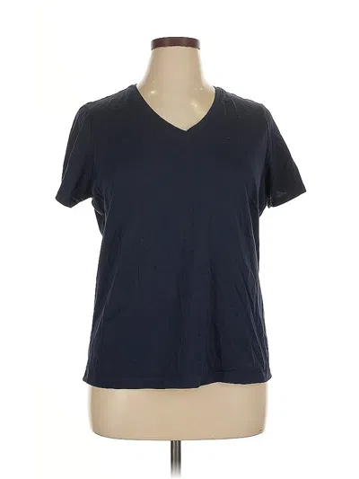 Pre-owned Lands' End Short Sleeve T-shirt In Blue