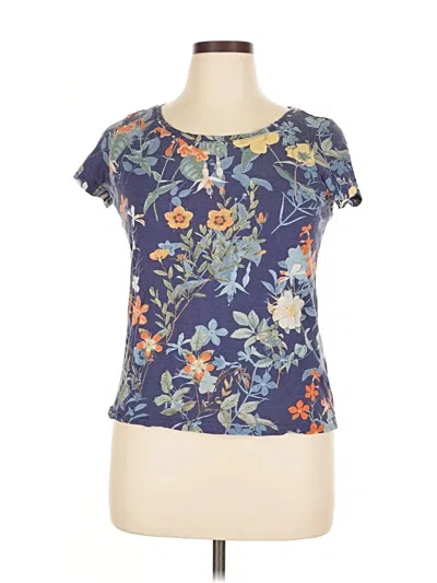 Pre-owned Lands' End Short Sleeve T-shirt In Blue