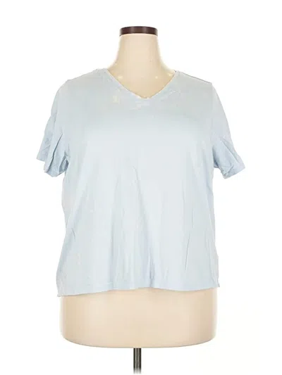 Pre-owned Lands' End Short Sleeve T-shirt In Blue