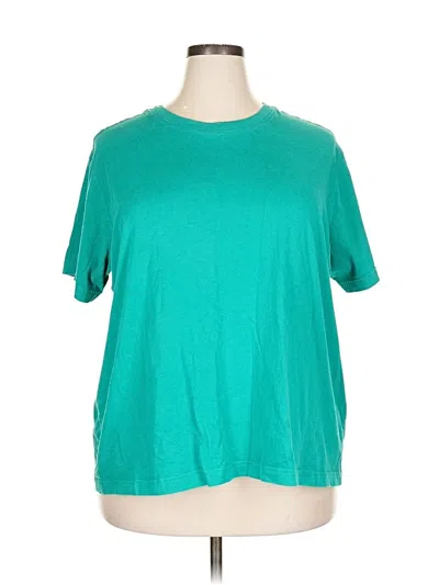 Pre-owned Lands' End Short Sleeve T-shirt In Blue