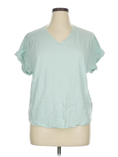 Pre-owned Lands' End Short Sleeve T-shirt In Blue