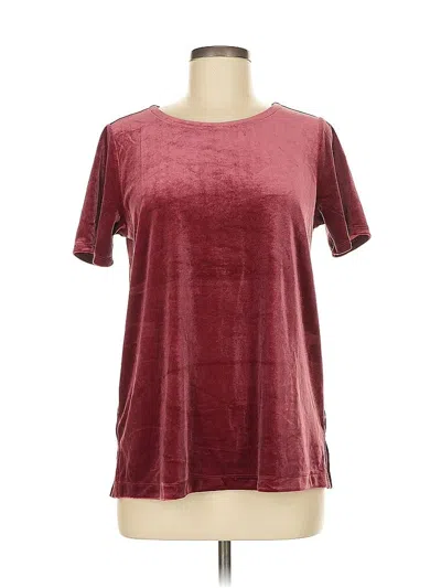 Pre-owned Lands' End Short Sleeve T-shirt In Burgundy